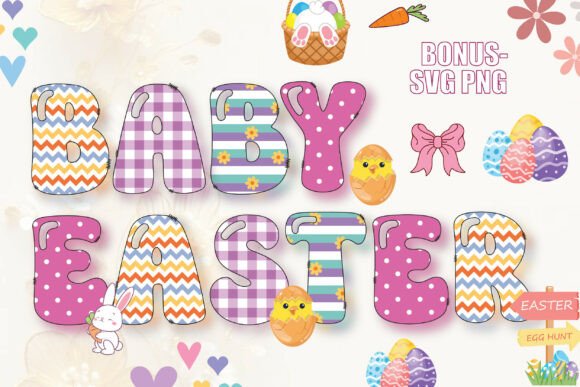 Baby Easter Bundle Font for Spring Editorial Design
