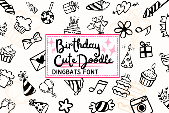Birthday Cute Doodle Font Review for Web Design