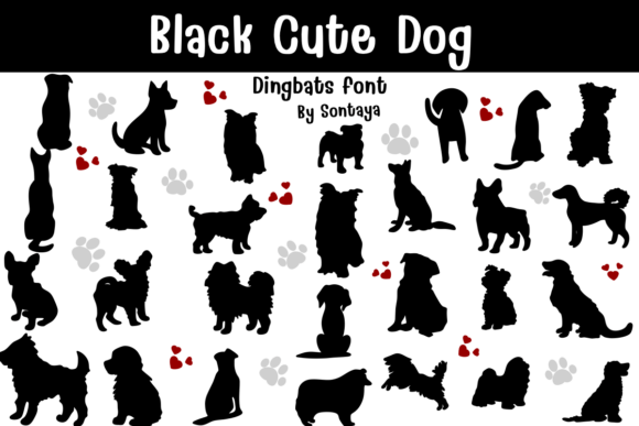 Black Cute Dog: A Playful Typeface for Branding Projects