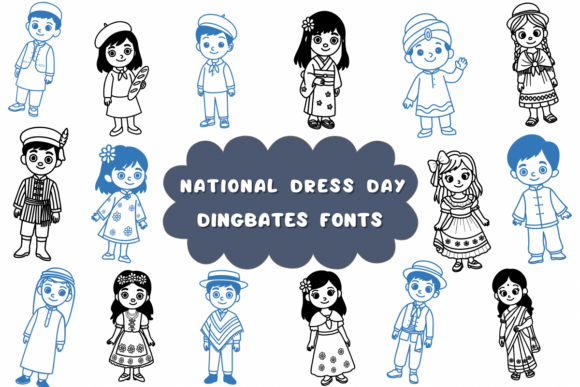 Bring Global Charm to Your Creations with National Dress Day Font