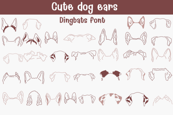 Cute Dog Ears Font for Handmade Creations