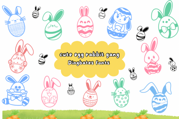 Cute Egg Rabbit Gang Font for Branding Projects