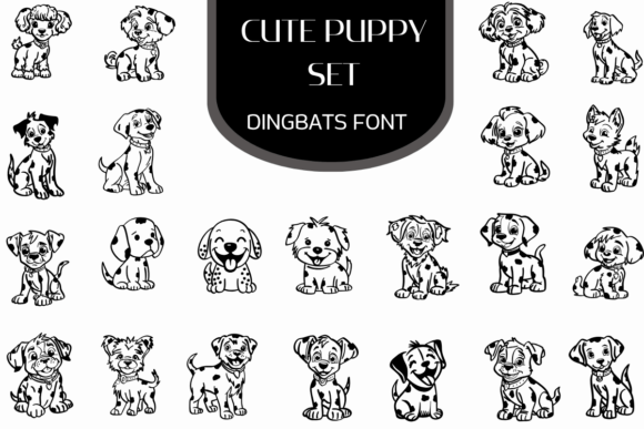 Cute Puppy Set Dingbat Font Review