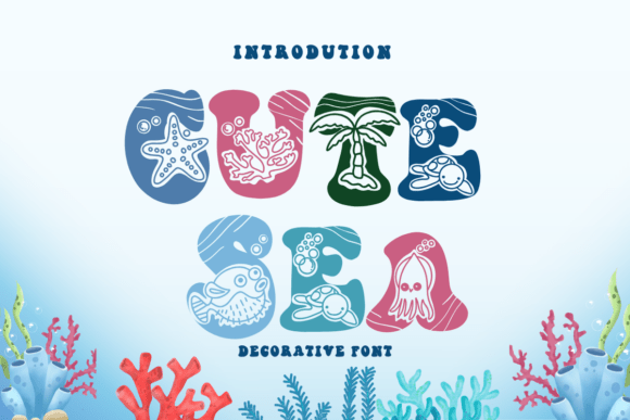 Cute Sea Font for Engaging Campaign Designs