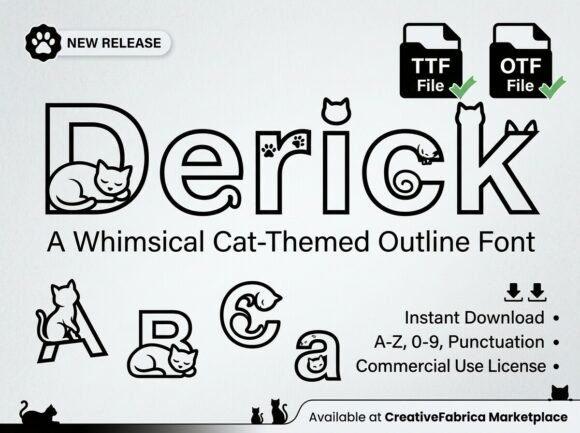 Derick: A Whimsical Font for Editorial Creativity