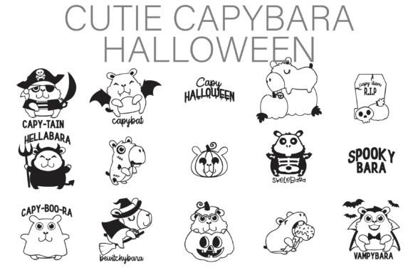 Designing with Cutie Capybara Halloween Dingbats