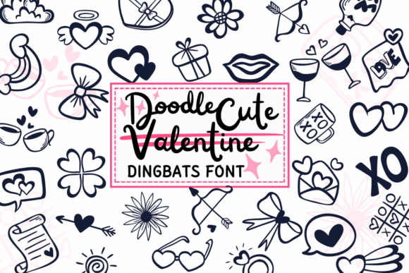 Doodle Cute Valentine Font for Editorial Design