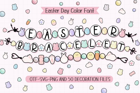 Easter Bracelet Font for Springtime Editorial Projects
