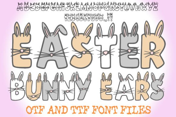 Easter Bunny Ears Font for Spring Branding Projects