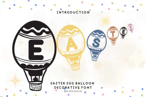 Easter Egg Balloon Font for Branding and Design