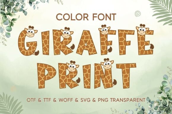 Giraffe Print Font for Playful Branding