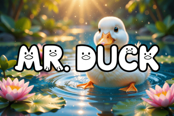 Mr. Duck: A Playful Display Font for Digital Creativity