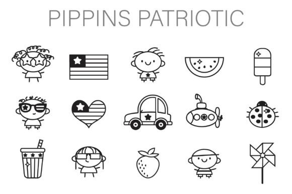 Pippins Patriotic Dingbats for Bold Campaign Designs