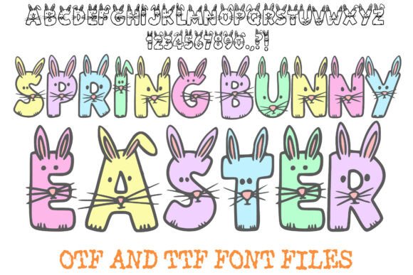 Spring Bunny Easter Font Review for Festive Branding